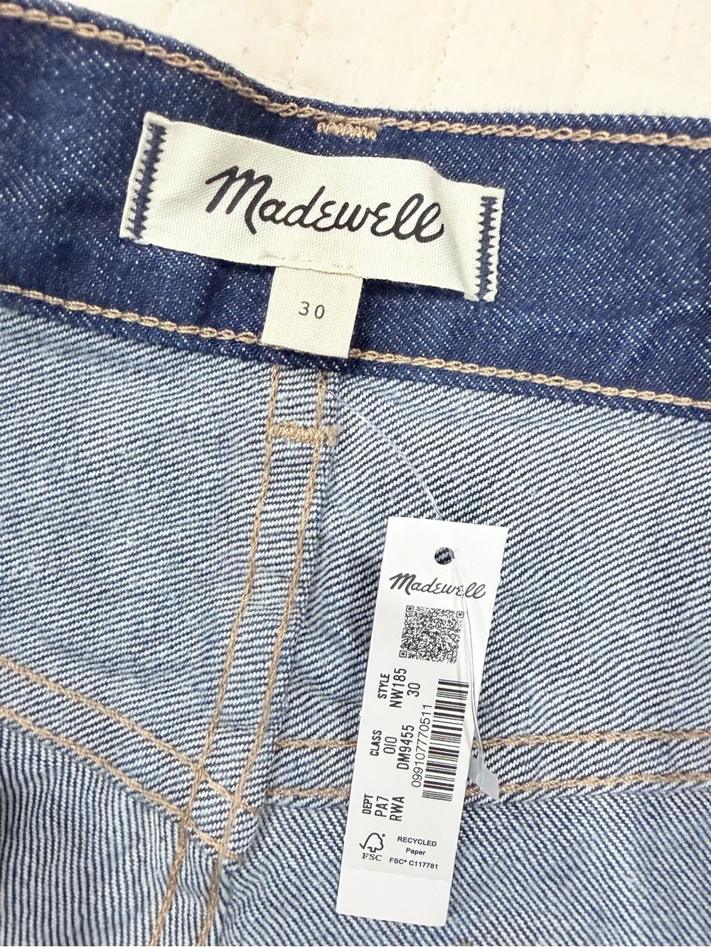 Madewell Dark Indigo High-Rise Wide-Leg Jeans - Picture 13 of 14